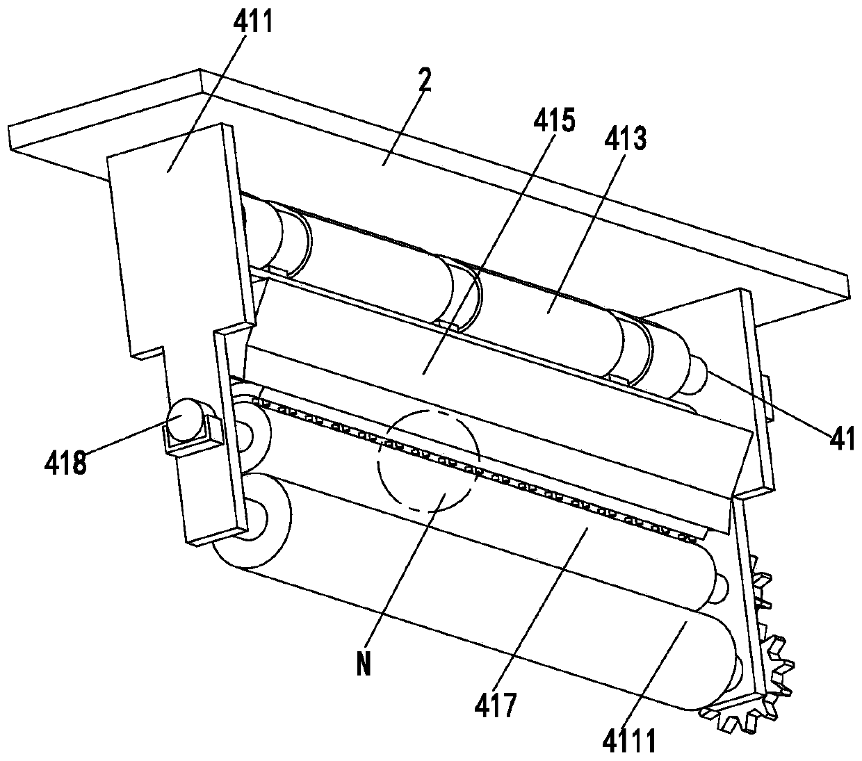 A textile automatic coating system and the textile coating processing technology of the system