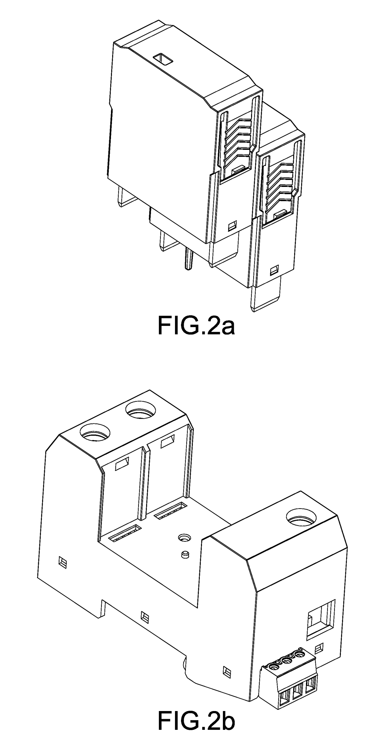 Surge protector, and release mechanism and base thereof