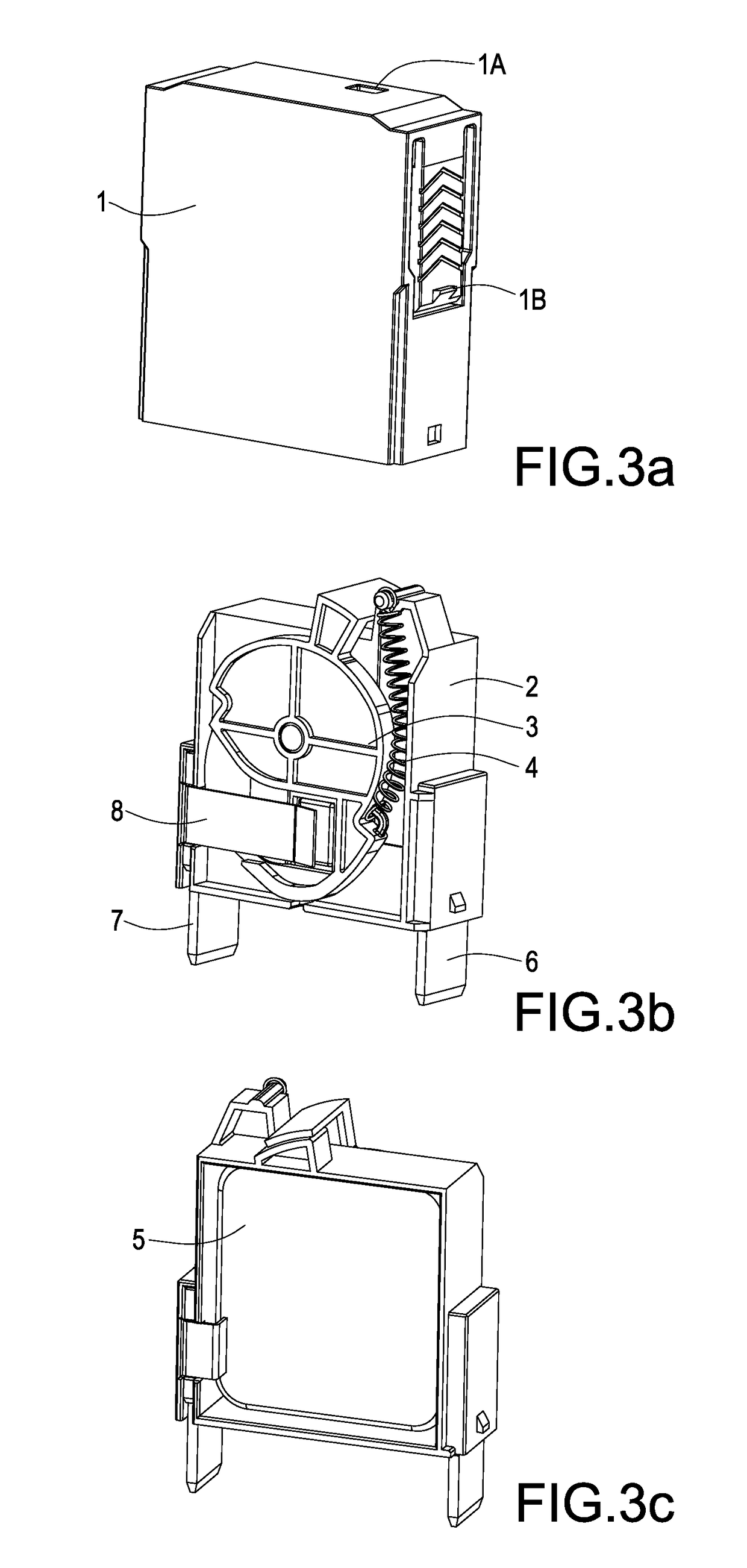 Surge protector, and release mechanism and base thereof