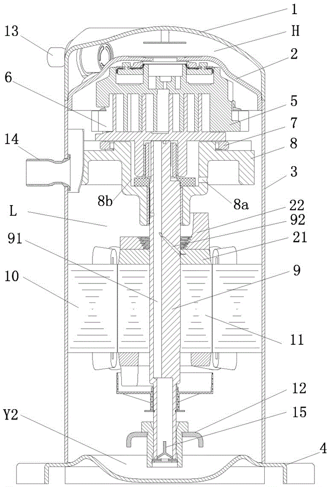 A scroll compressor