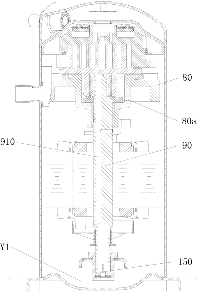 A scroll compressor