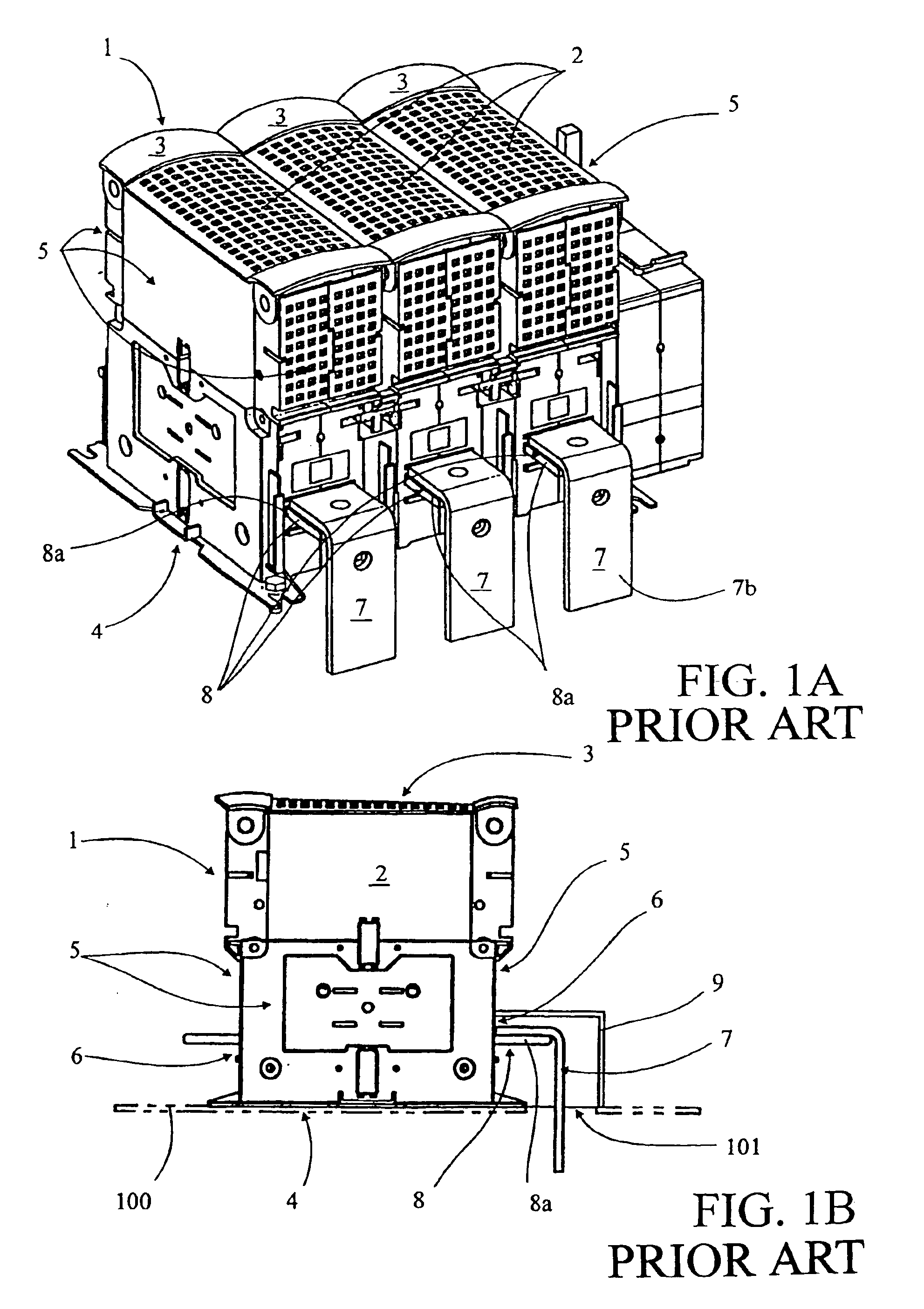 Electrical apparatus intended for mounting on a subframe