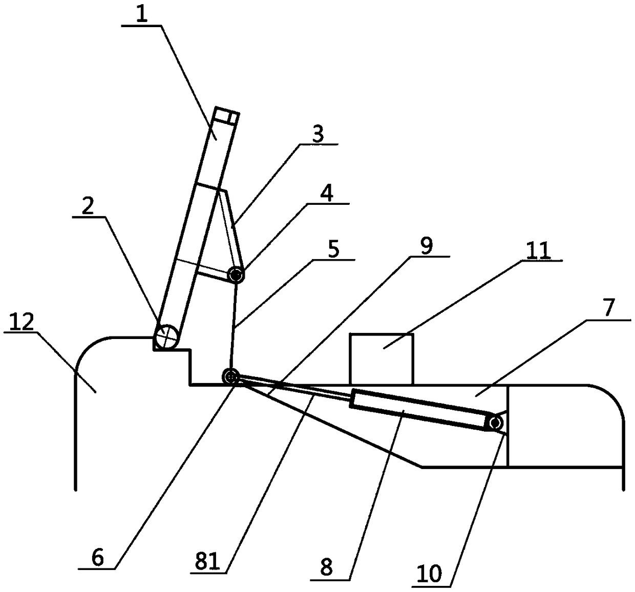 Horizontal overturning door