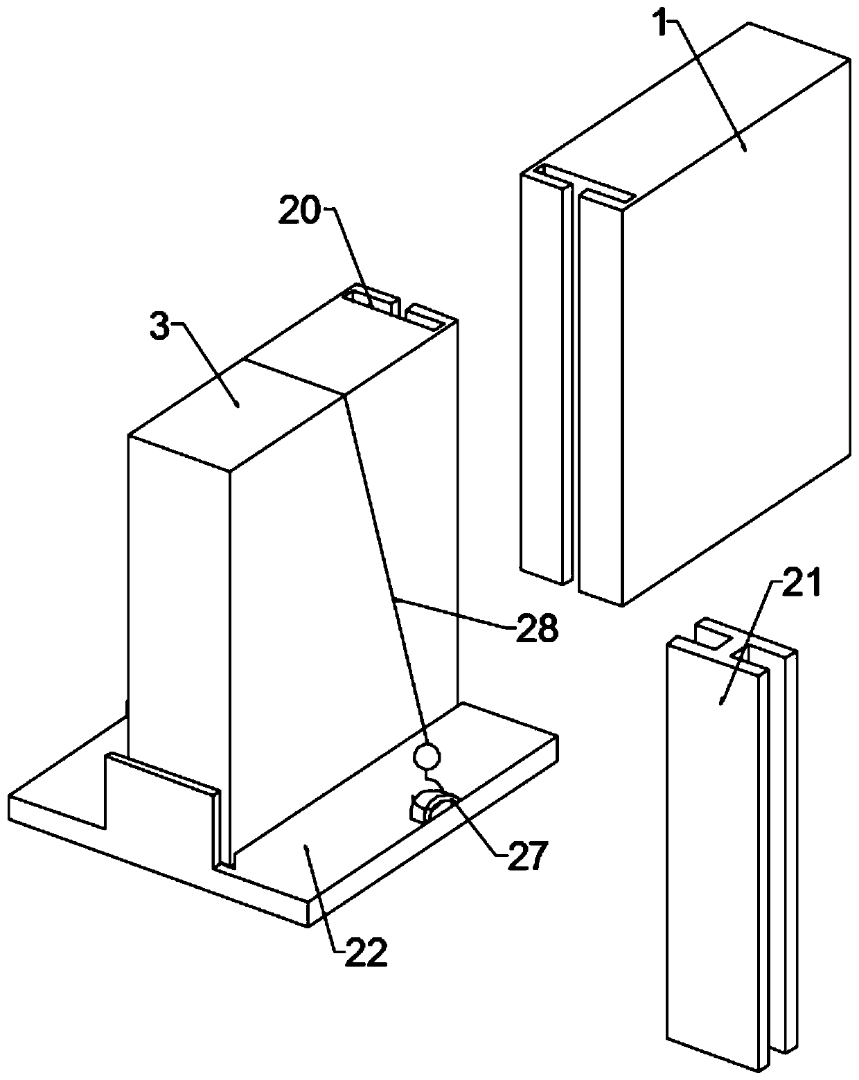 Connecting structure for jointly prefabricating assembly type shear wall and heat-preservation partition wall