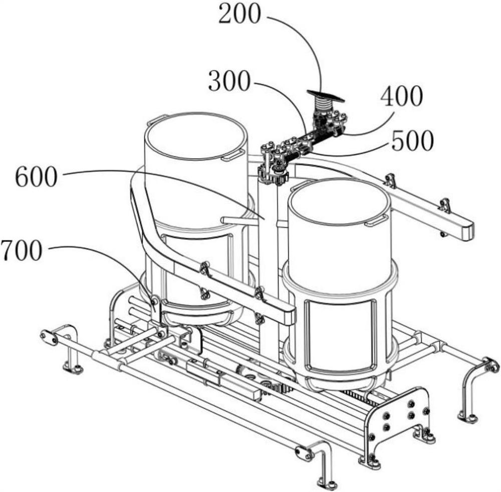 Large-capacity domestic waste treatment system that prevents odor from spreading