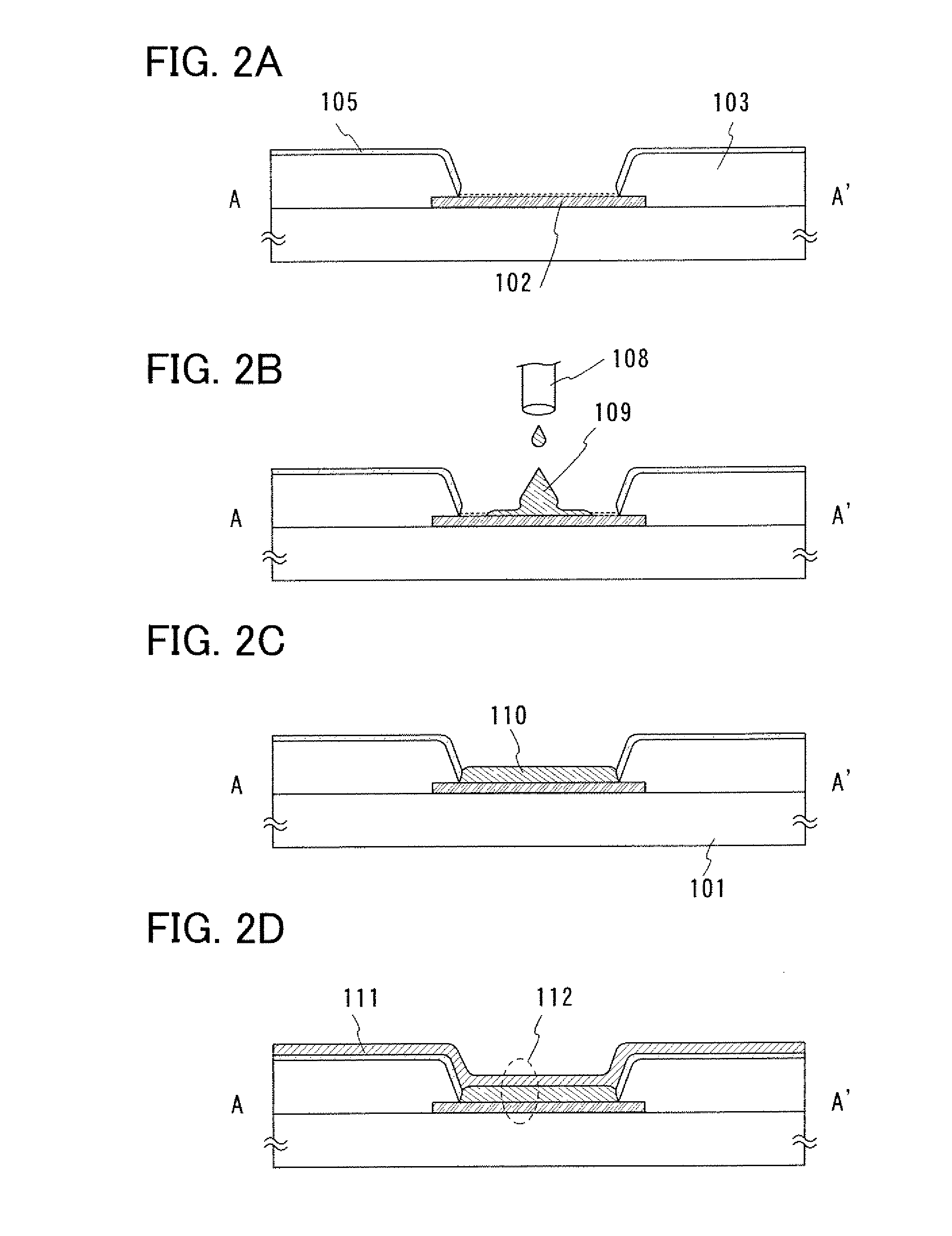 Method for forming pattern, method for manufacturing light emitting device, and light emitting device