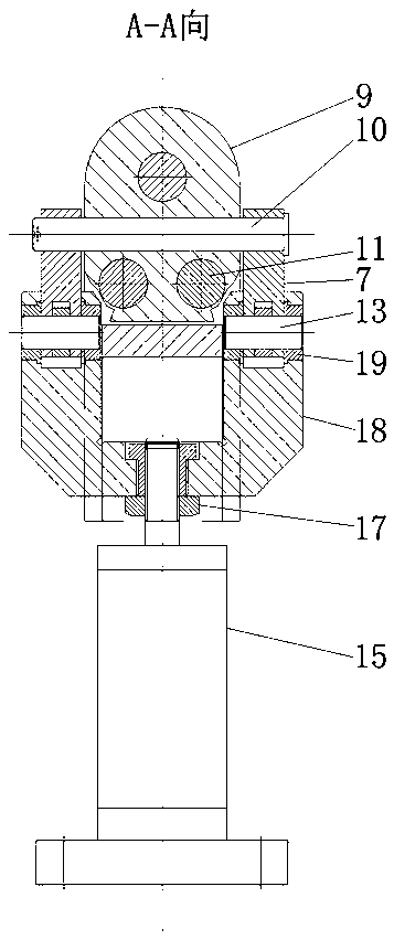 Two-way floating force-increasing clamping mechanism for high-pressure sealing