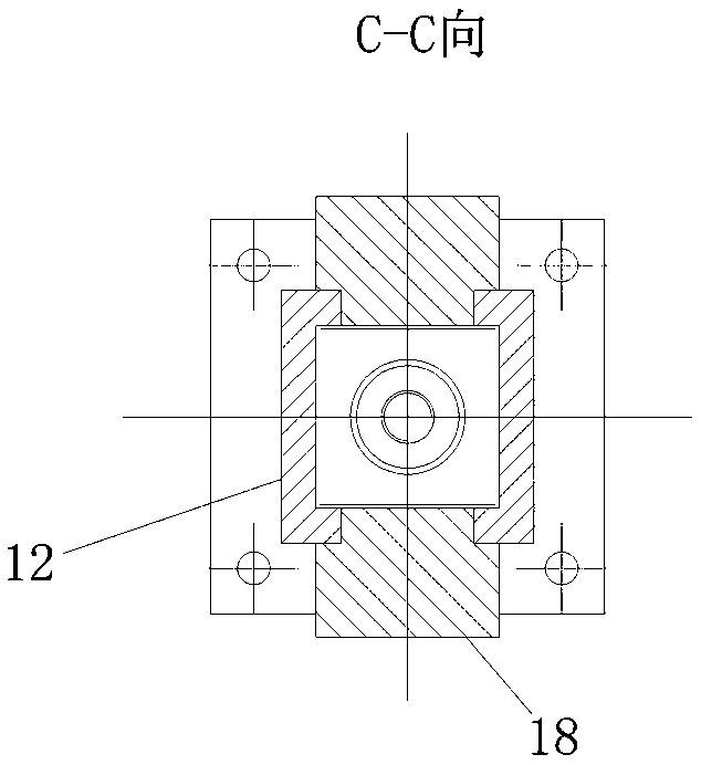 Two-way floating force-increasing clamping mechanism for high-pressure sealing