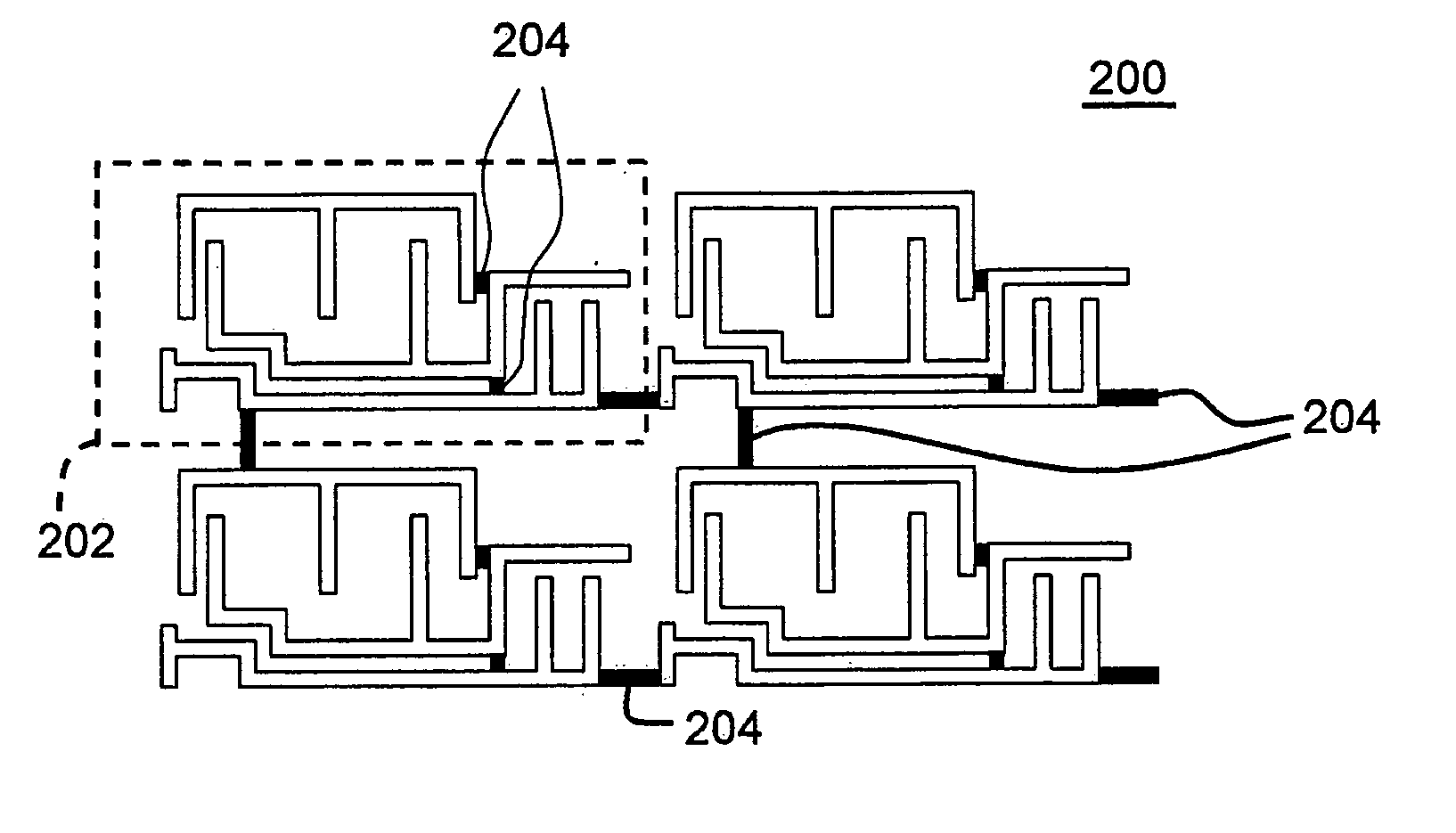 Method of an array of structures sensitive to ESD and structure made therefrom