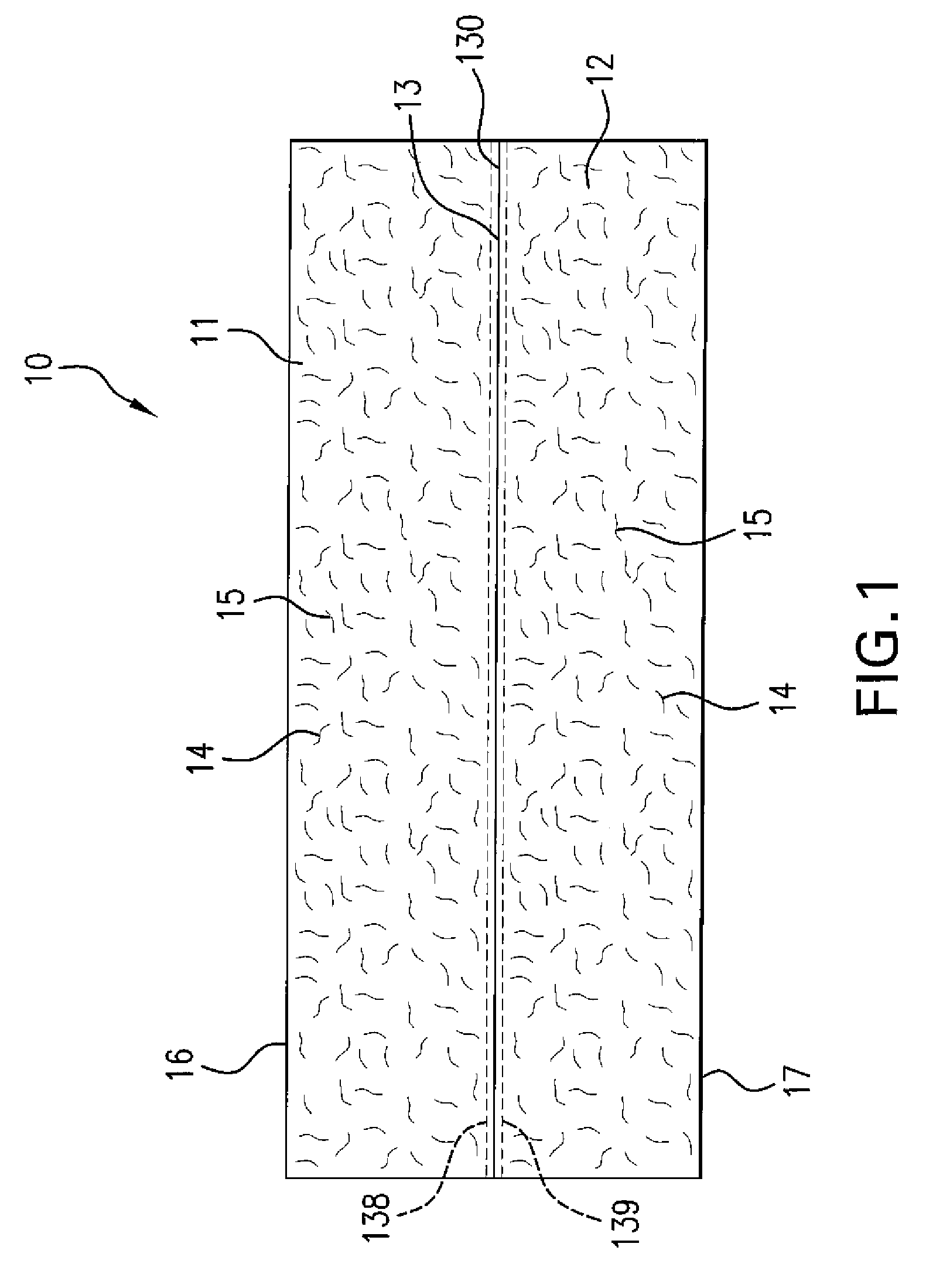 Nonwoven multilayered fibrous batts and multi-density molded articles made with same and processes of making thereof
