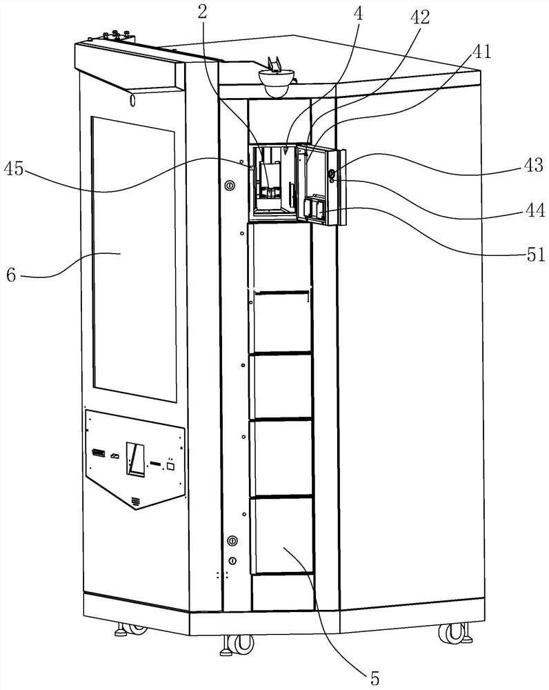 A method for accessing a storage and withdrawal cabinet for goods