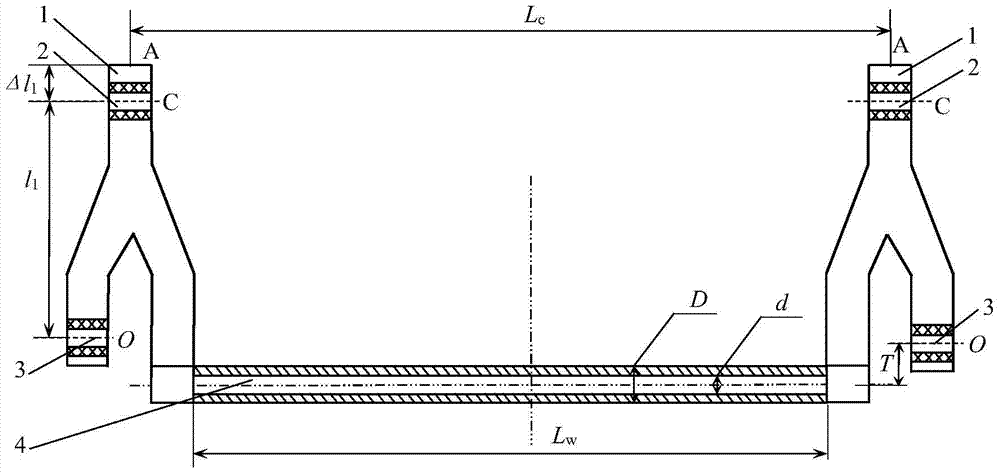 Design method of torsion tube external offset of externally offset non-coaxial cab stabilizer bar