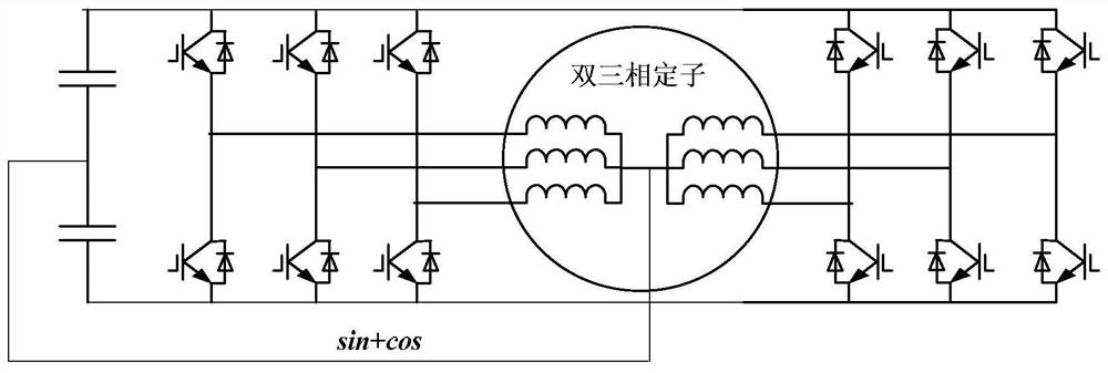 A double three-phase synchronous motor