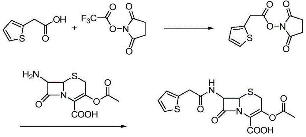Preparation method of cephalotin acid