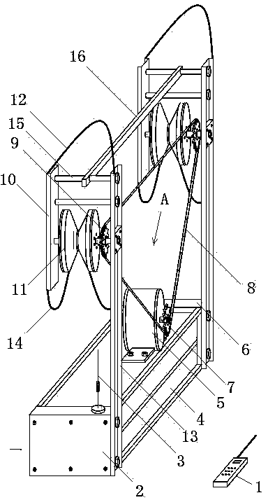 Overhead cable laying tractor and dedicated lifting tool thereof