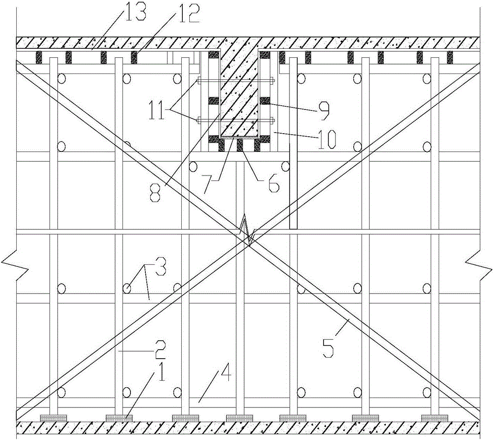 Template used for casting floor beam and construction method of floor beam