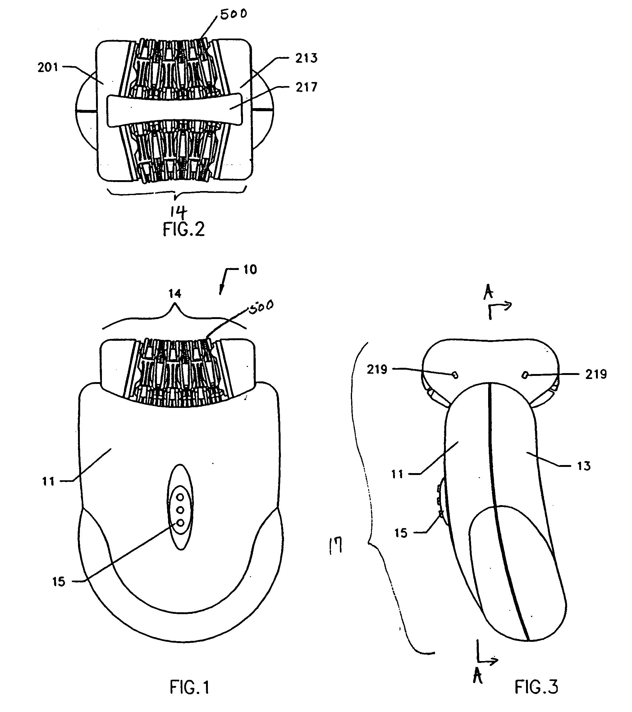 Hair removal device with disc and vibration assemblies