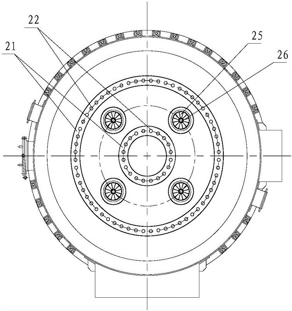 Waste gas incineration furnace and integrated type burner