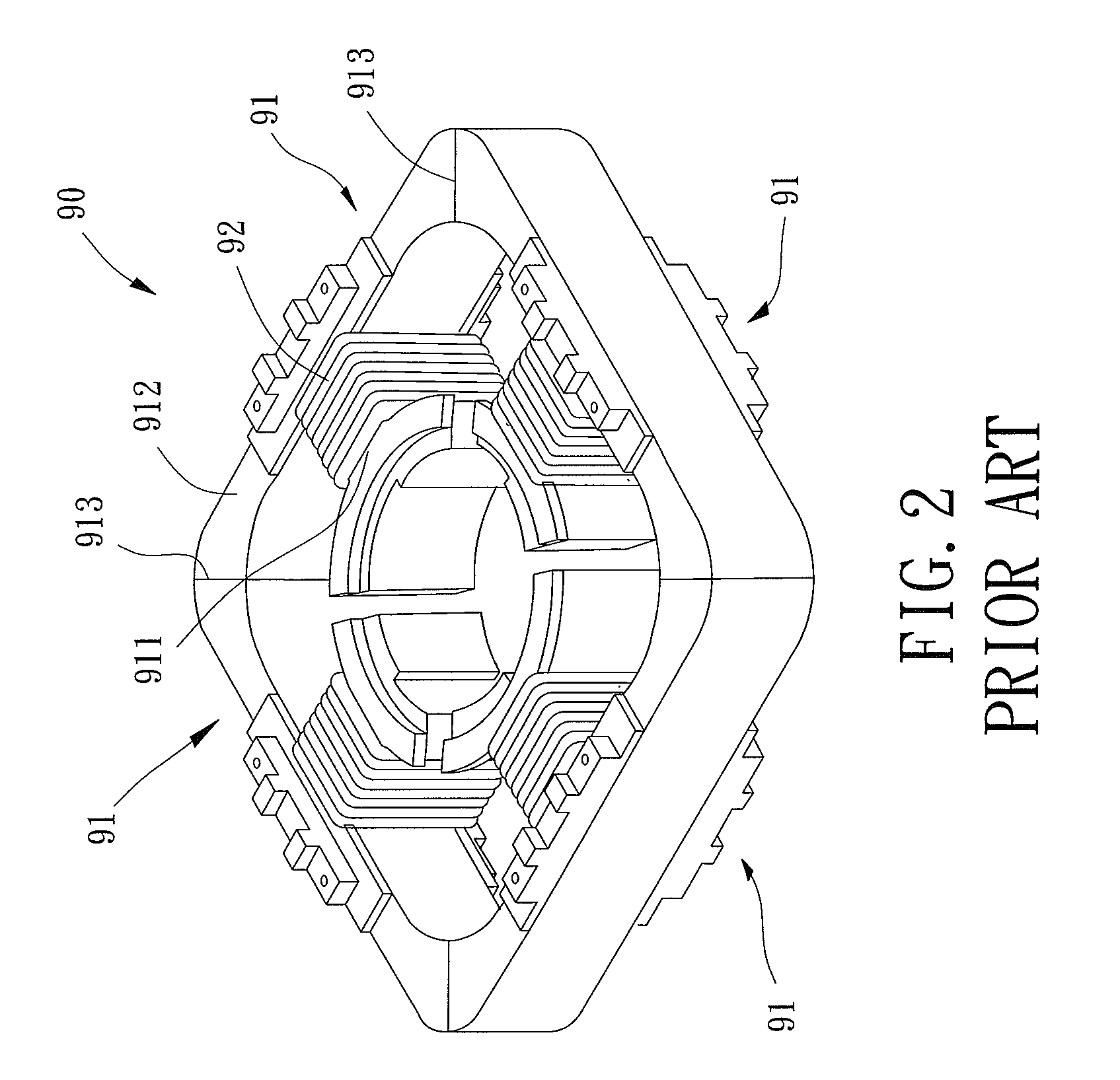 Stator Manufacturing Method for a Motor and Stator Utilizing the same