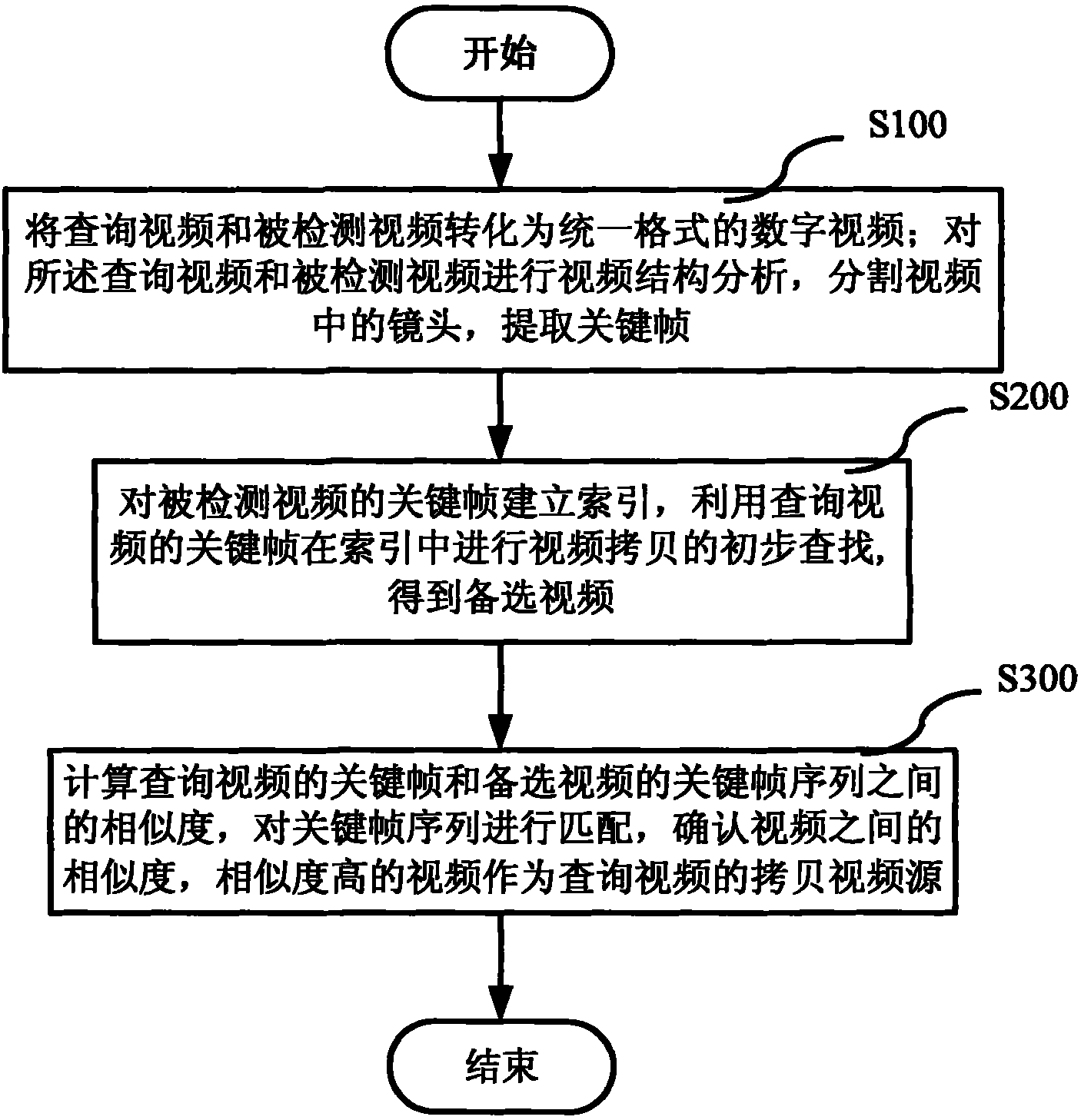 Detection method and system for video copy