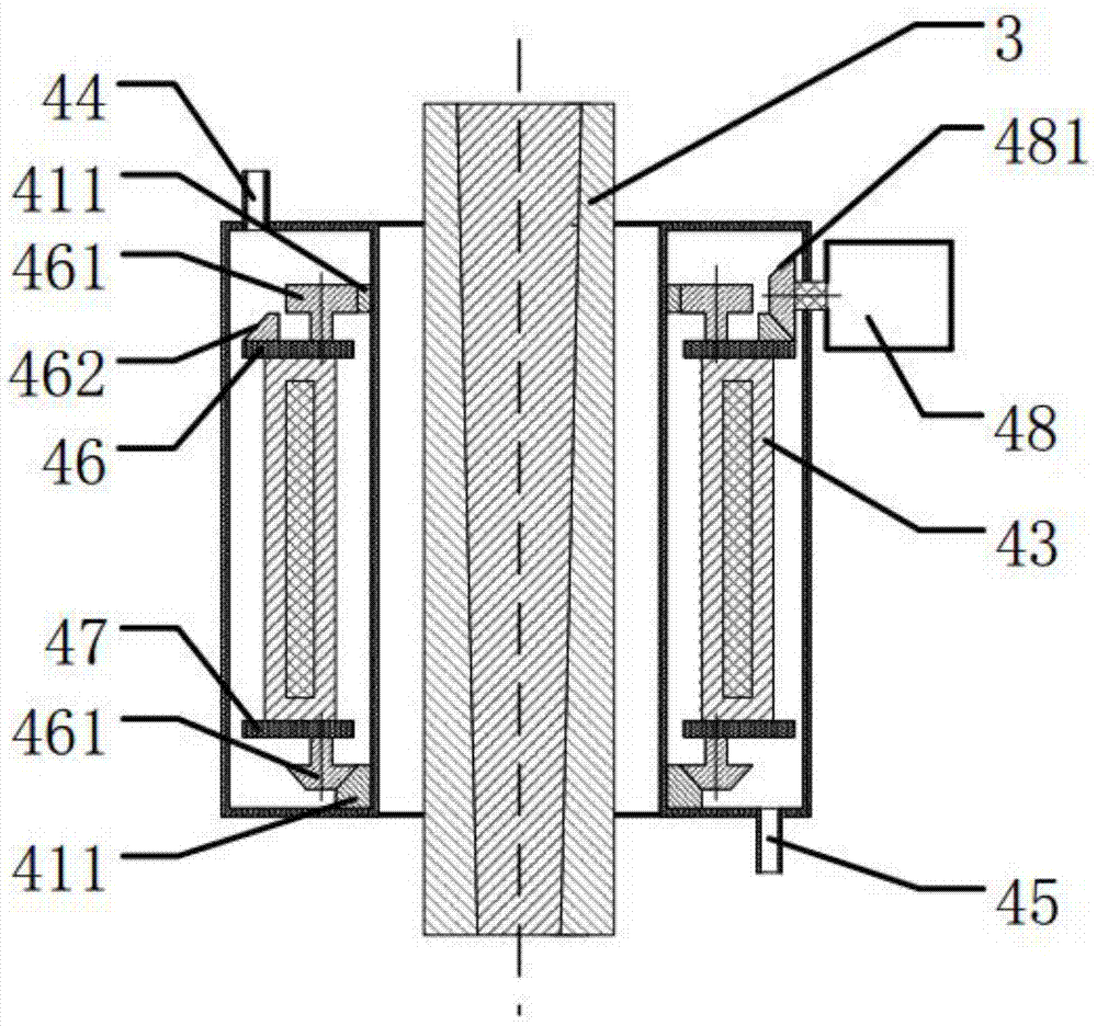 Electromagnetic stirrer for continuous casting solidification end and dynamic control method thereof