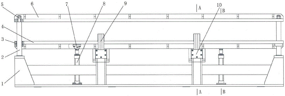 Metal sheet stacking and flattening device