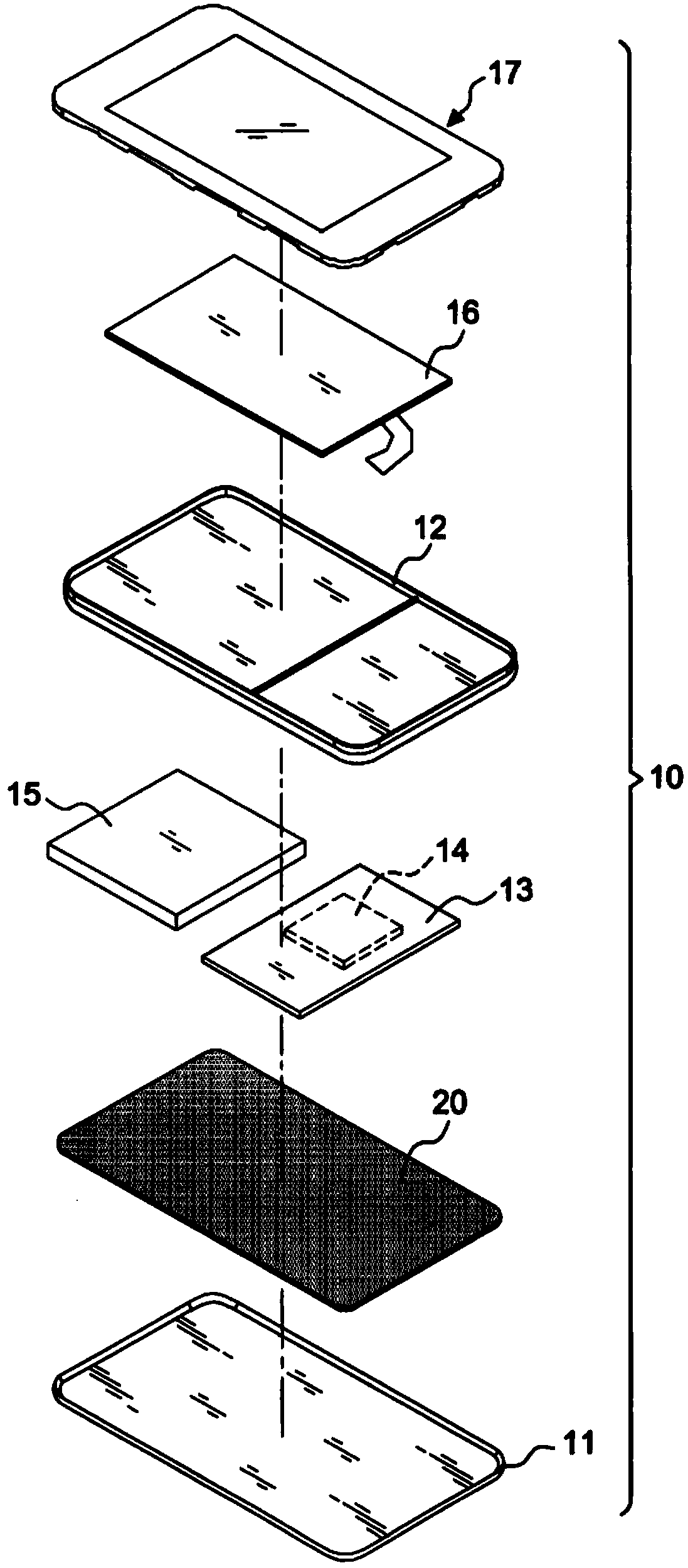 An in-mold injection molding heat dissipation coating structure capable of carrying an electronic device