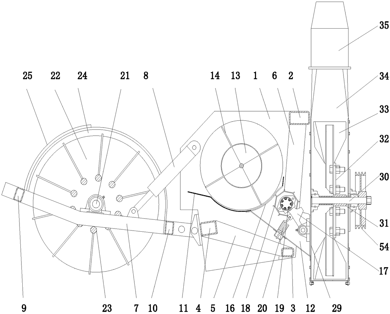 Feed ramie stem and leaf separation of harvest machine