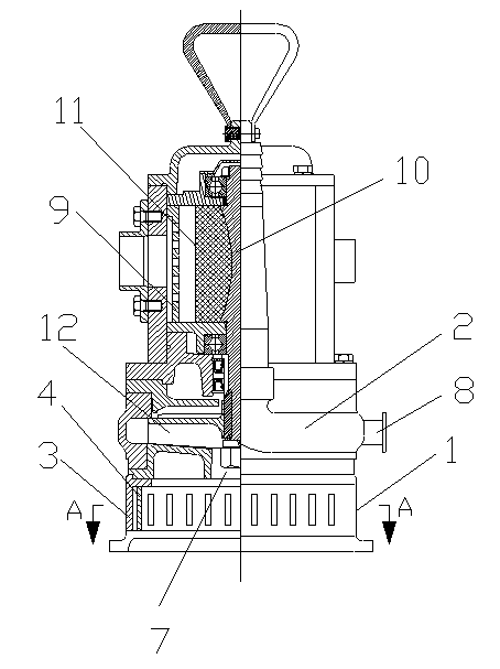 Mining pneumatic submersible pump