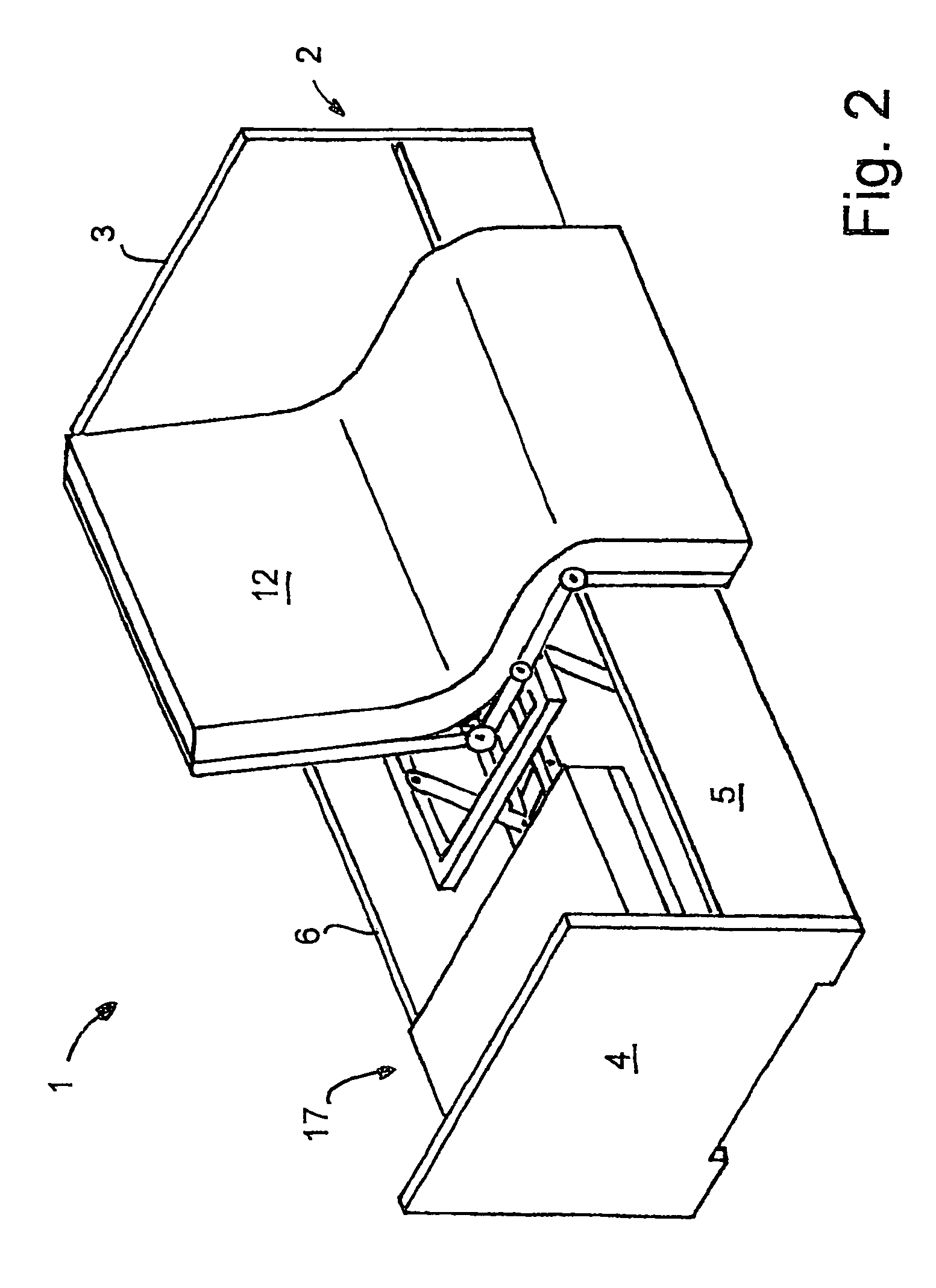 Rotary bed comprising an improved rotary hinge