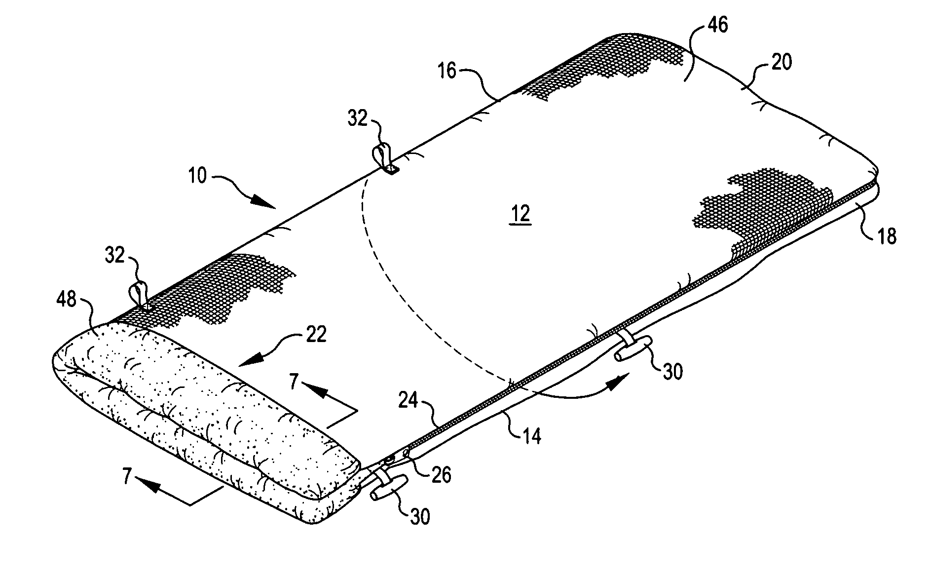 Sleeping bag with clasp for facilitating rolling