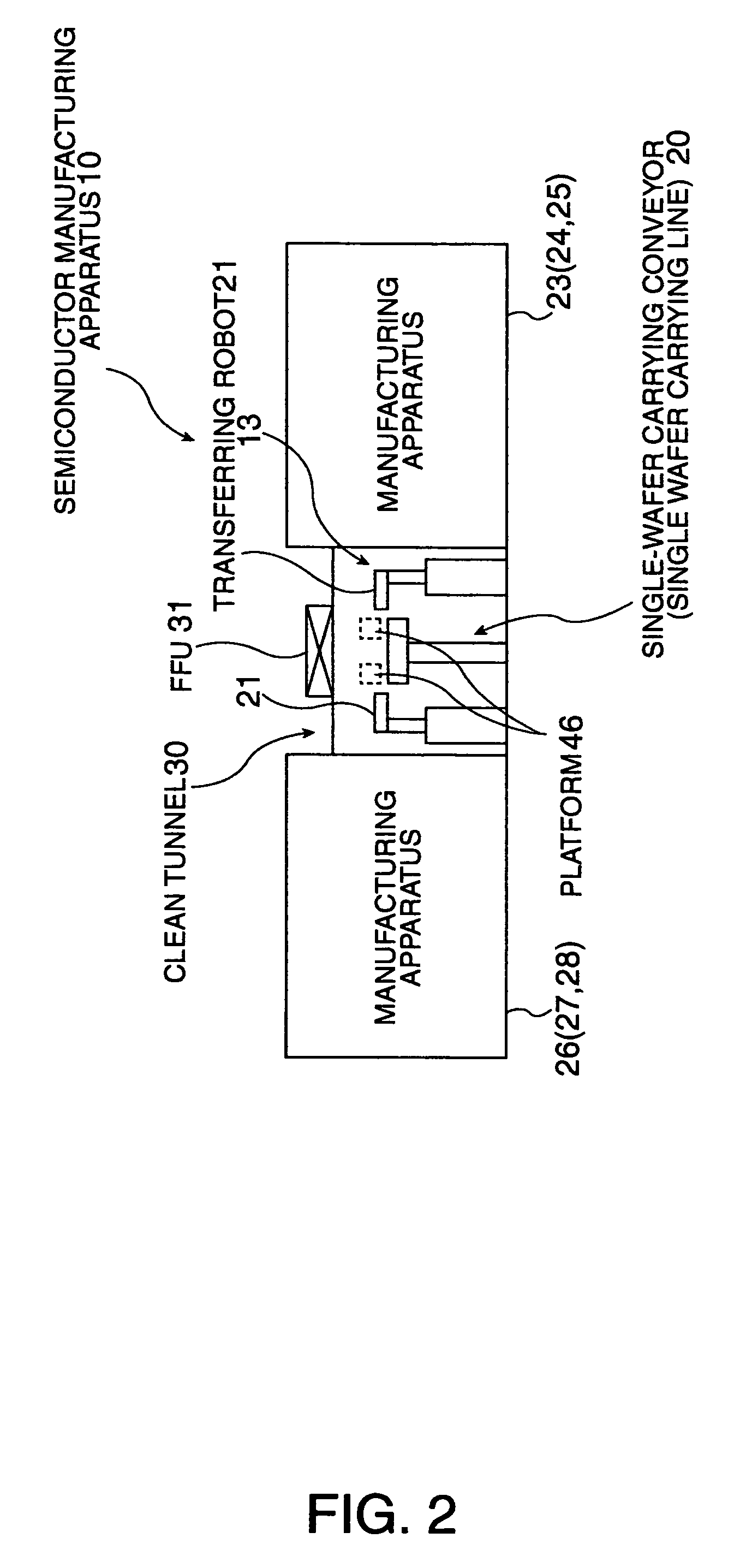 Intermediate product transferring apparatus and carrying system having the intermediate product transferring apparatus