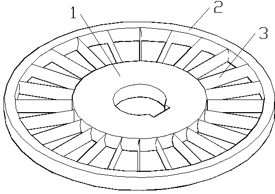 Pulverized coal static separator with cambered blades