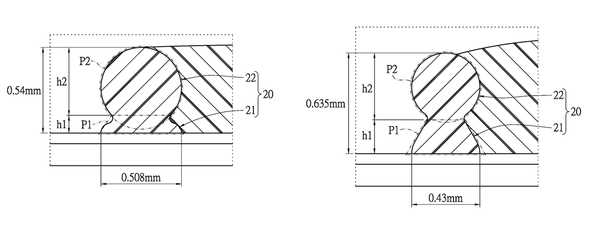 LED package structure, dam structure thereof, and method of manufacturing LED package thereof