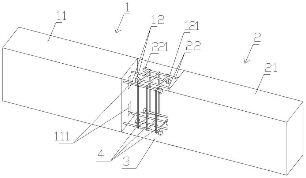 Assembly type non-contact lap joint pier anchor type joint connection structure