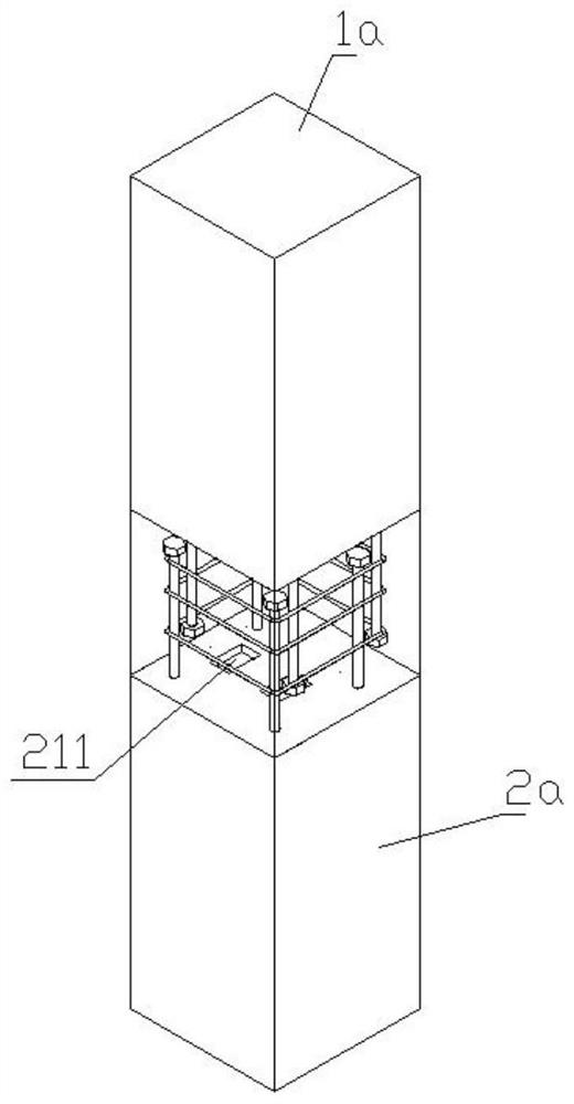 Assembly type non-contact lap joint pier anchor type joint connection structure