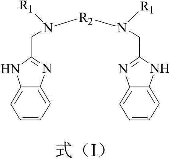 Bis-benzimidazole amine compound and preparing method thereof