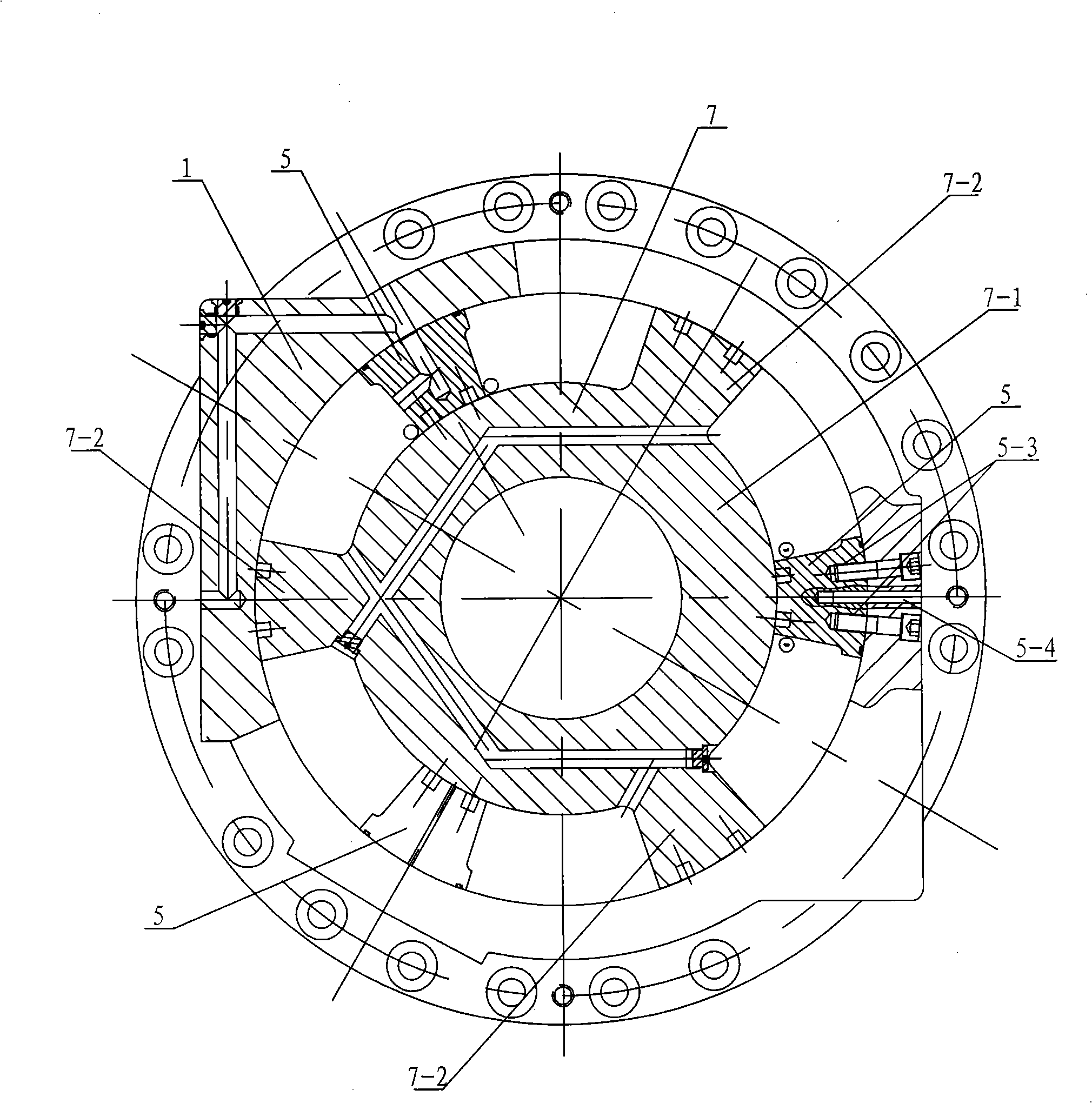 Low friction high-pressure blade rotating motor based on self-compensation compound seal technique