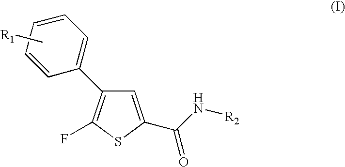 Fluorothiophene derivatives, process for preparing them and pharmaceutical compositions containing them