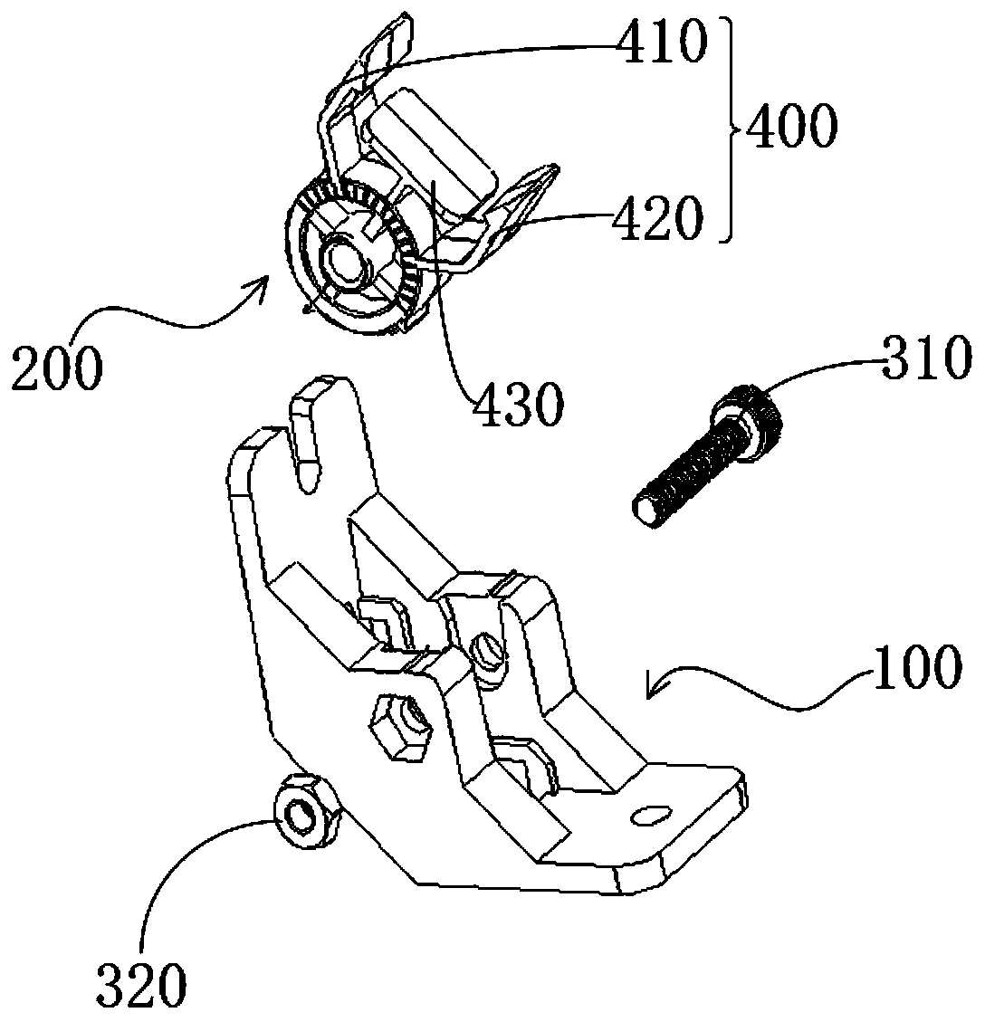 Adjusting support and lighting device
