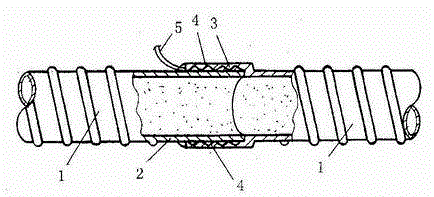 Plastic composite drainage pipe provided with electric heating fuses for thermal connection