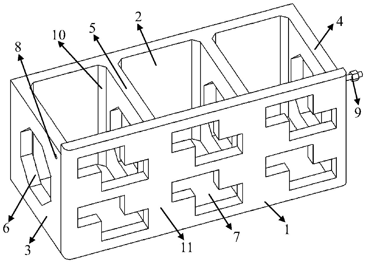Frame type bank revetment protection slope prefabricated block body and using method thereof