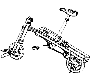 Light-duty saddle handle-type rapid folding portable electric bicycle