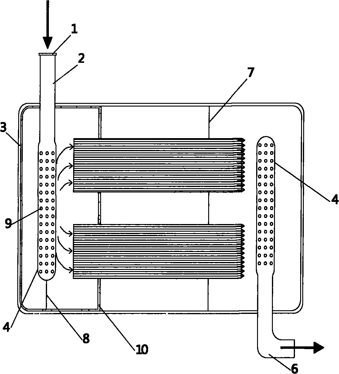 Composite unit of automobile exhaust catalytic reduction postprocessor