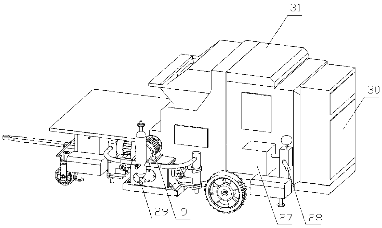 A railway auxiliary vacuum automatic grouting machine