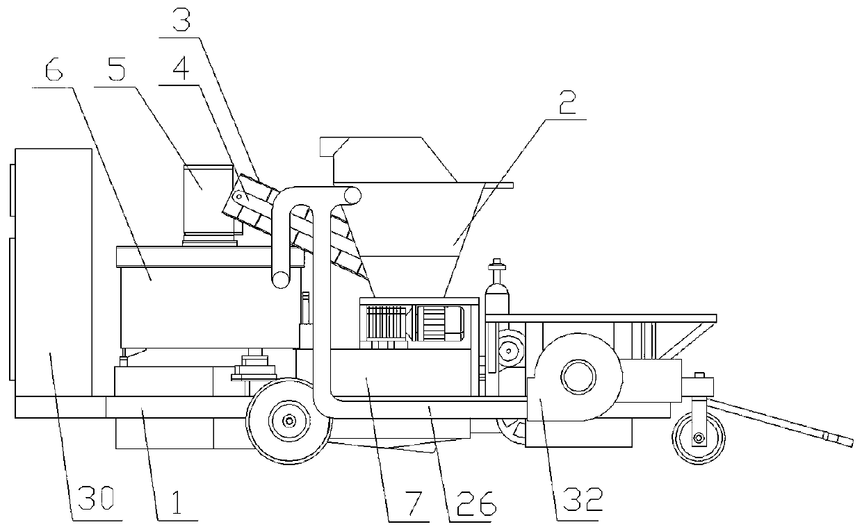 A railway auxiliary vacuum automatic grouting machine