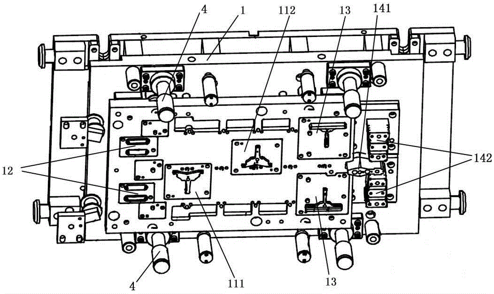 Continuous mold for manufacturing vehicle partition boards, and continuous manufacturing method