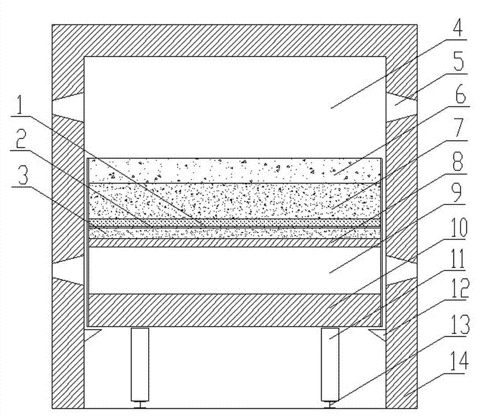 Hierarchical material distribution reduction method for sponge iron tunnel kiln and tunnel kiln applying same
