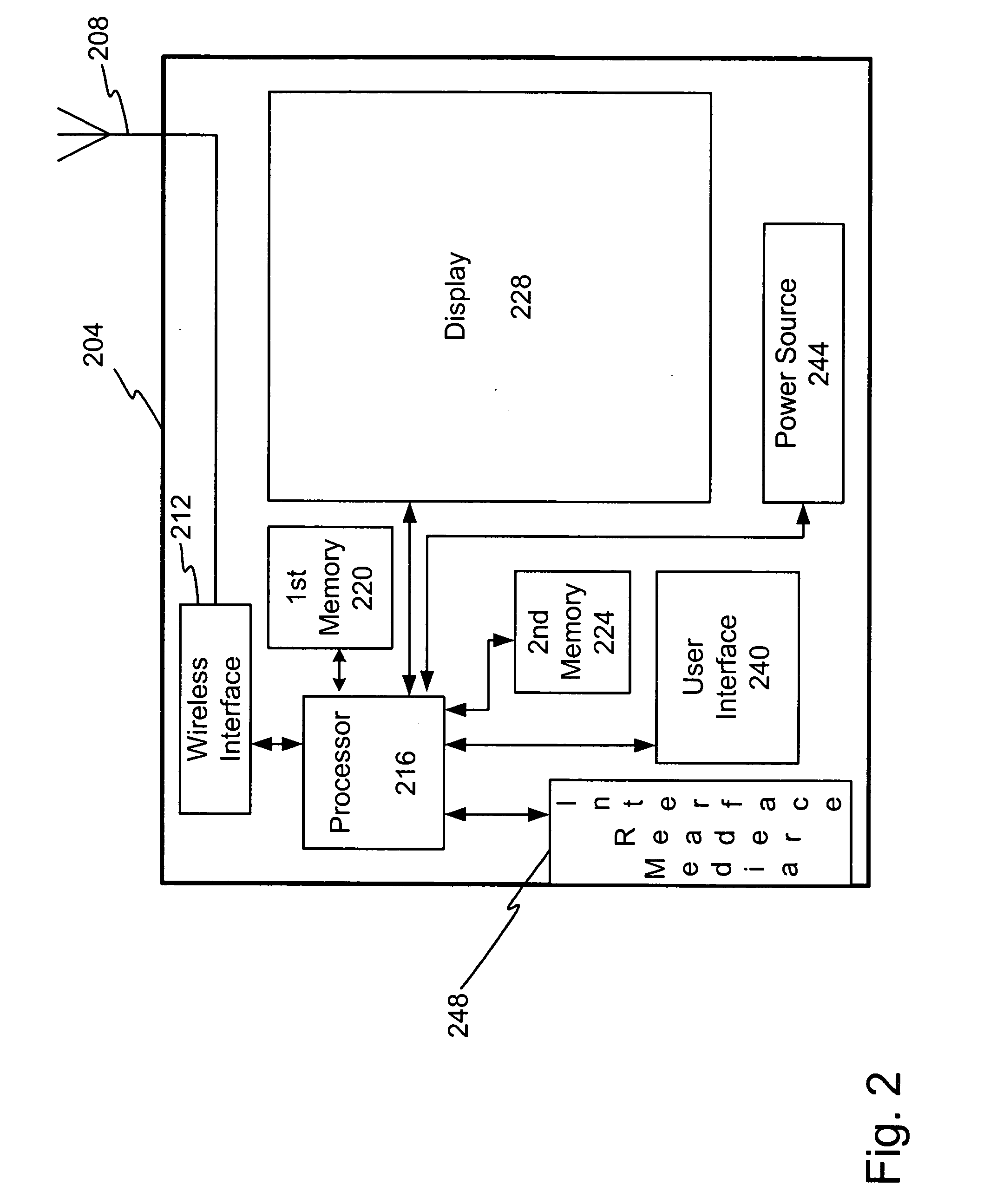 Portable data communication device with server interface