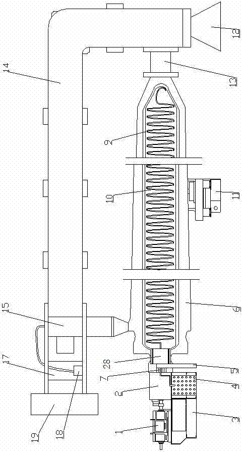 Polishing sand wet-in dry-out circulation extruding polishing device